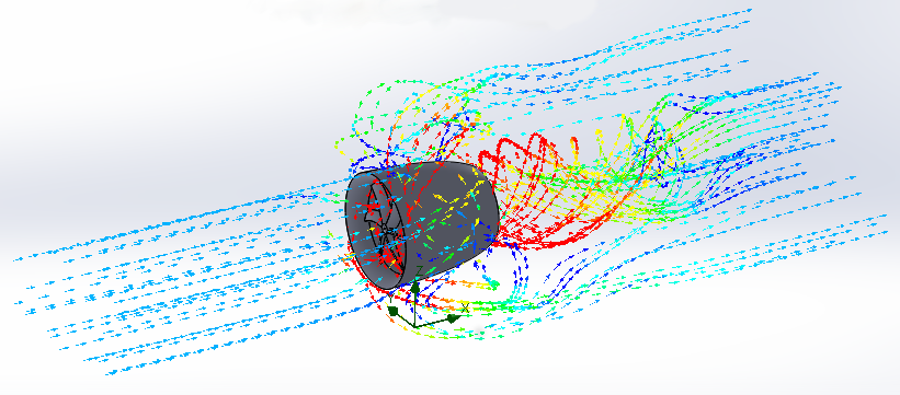 Air flow simulation in the EDF