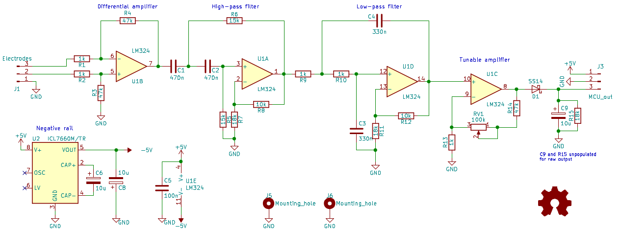 Full OpenEMG circuit diagram