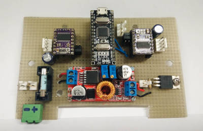 Electronic circuit of the laser engraver.