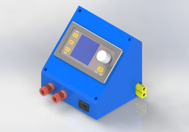 3D render of the Digital power supply module in SOLIDWORKS
